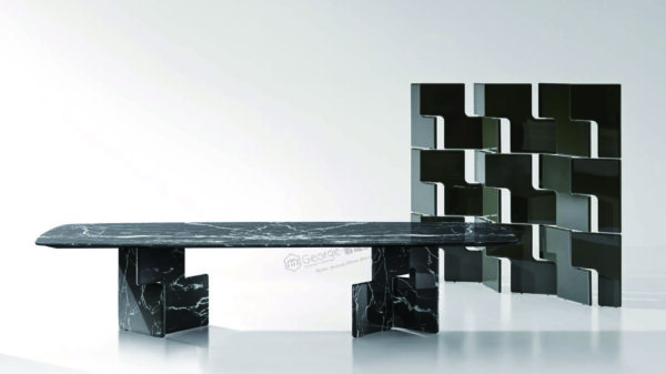 Marble Table Dining​ With T-shaped legs - Image 3
