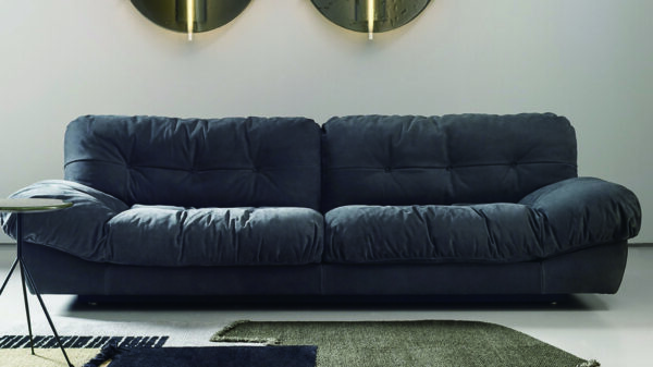 Black Velvet Cloud Couch Sofa - Image 3