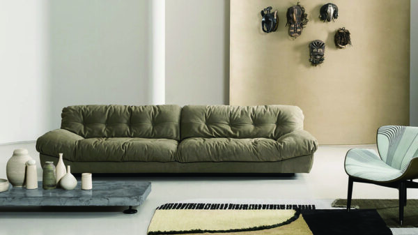 Black Velvet Cloud Couch Sofa - Image 2