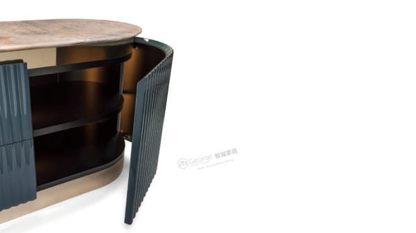 Jazz Gold Marble Sideboard | Storage Unit - Image 2