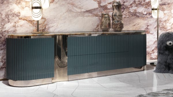 Jazz Gold Marble Sideboard | Storage Unit - Image 3