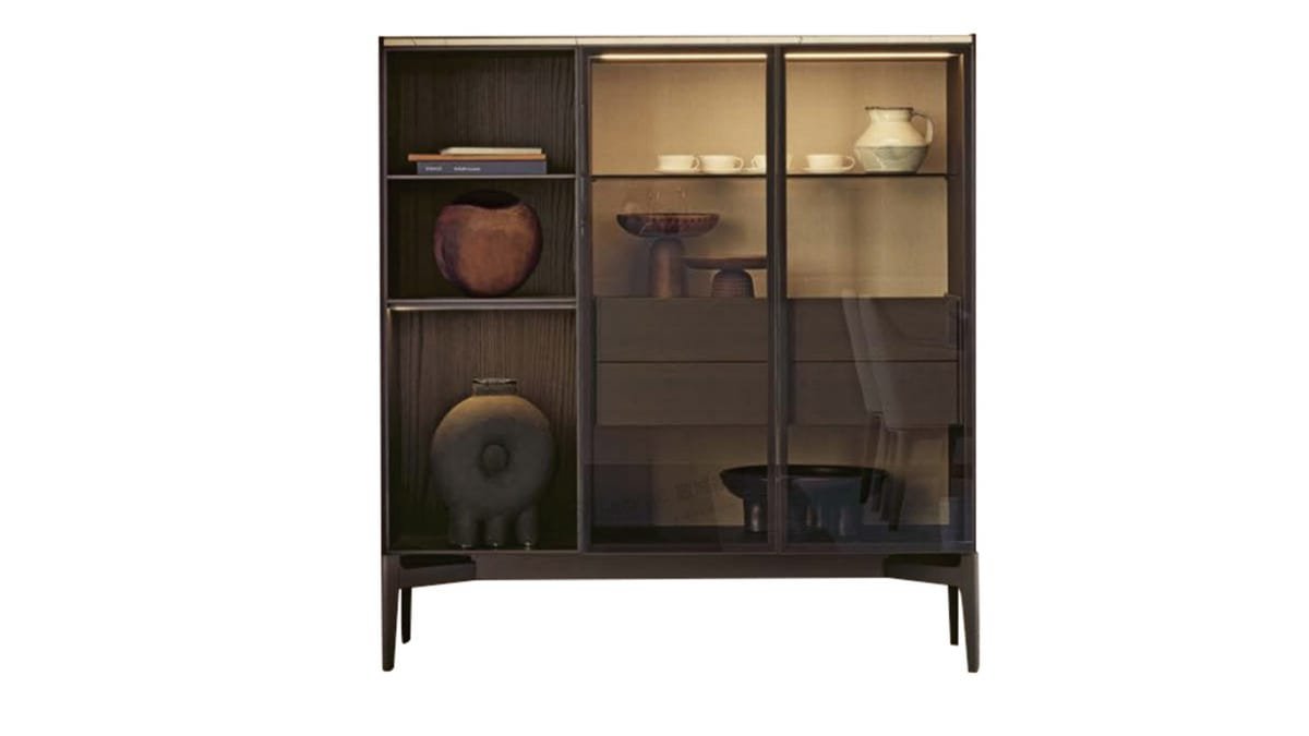 Walnut and Marble Sideboard