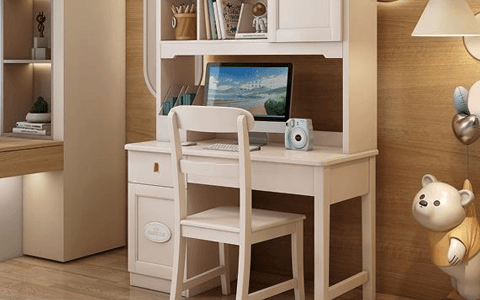 classic children desk with a study hutch