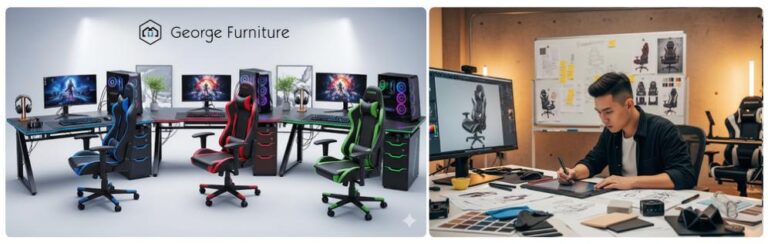 George Furniture showcases customizable gaming desks and chairs