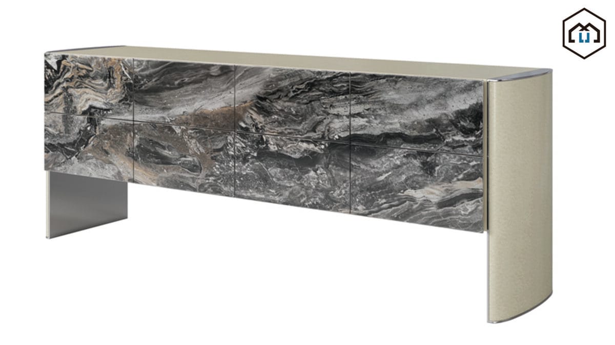 marble and lacquer storage sideboard--1