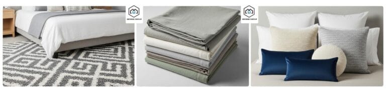 Mattress dimensions (inches), rugs, and bedspreads for king-size beds