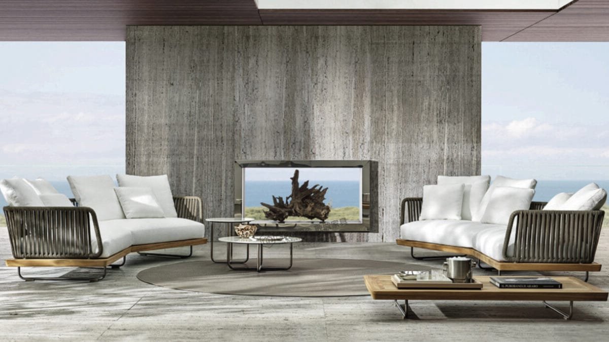 4 Pieces Rocking Wicker Bistro Set Patio Outdoor Furniture Conversation Sets with Porch Chairs and Coffee Table