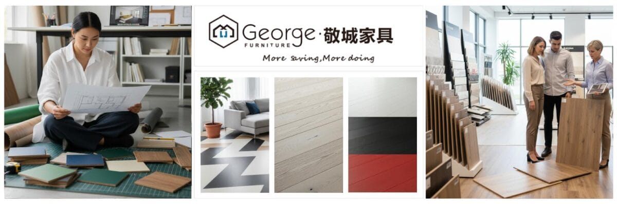 George's Furniture designers and project managers help customers select linoleum and furnishing solutions