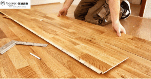Solid hardwood timber flooring in a modern living room interior
