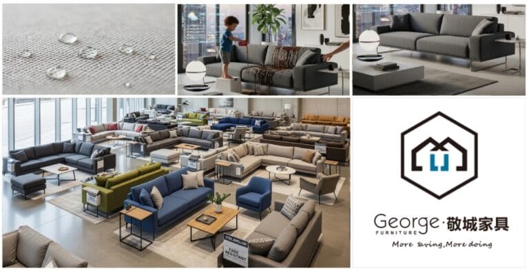 George's furniture custom performance fabric sofa