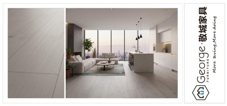 modern style living room with PVC Flooring