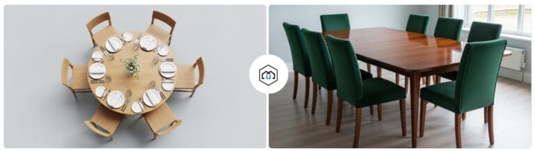 round and rectangular dining table sets with chairs