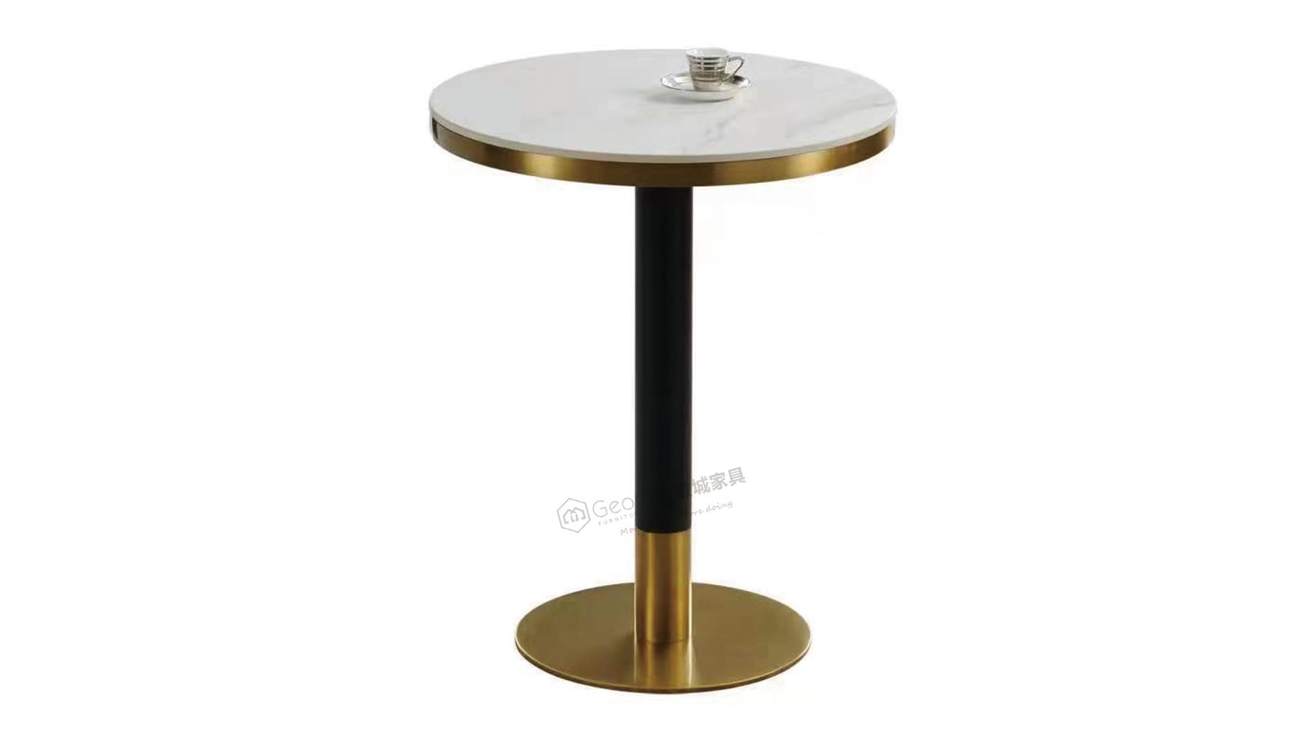 80CM White Marble Cafe Table
