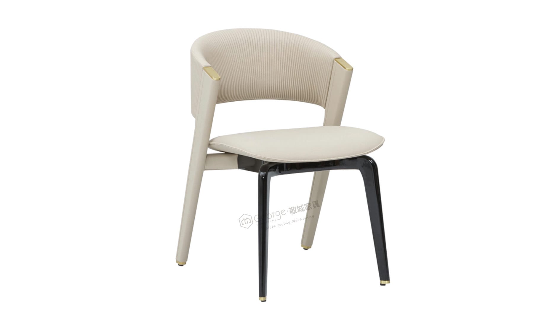 Chic Pleated White Dining Chair-1