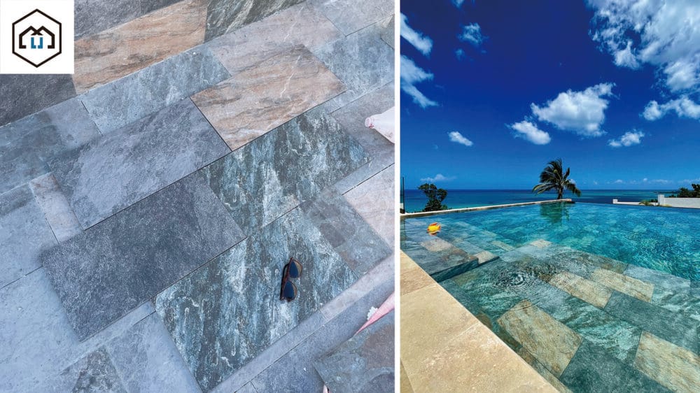 Custom installation of floor tiles for swimming pools