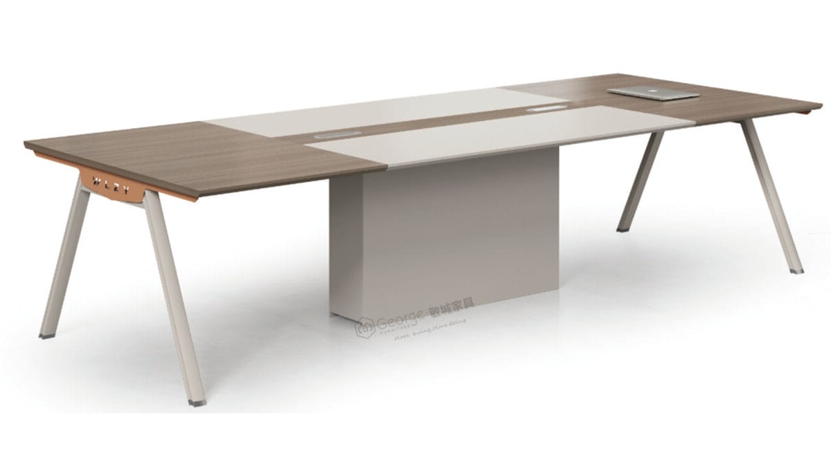 Extra-long two-tone executive conference room tables