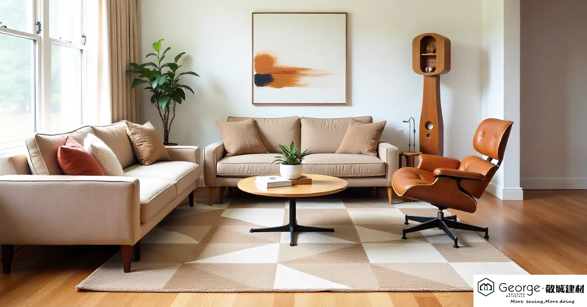 Mid-Century Modern Living Room Layout