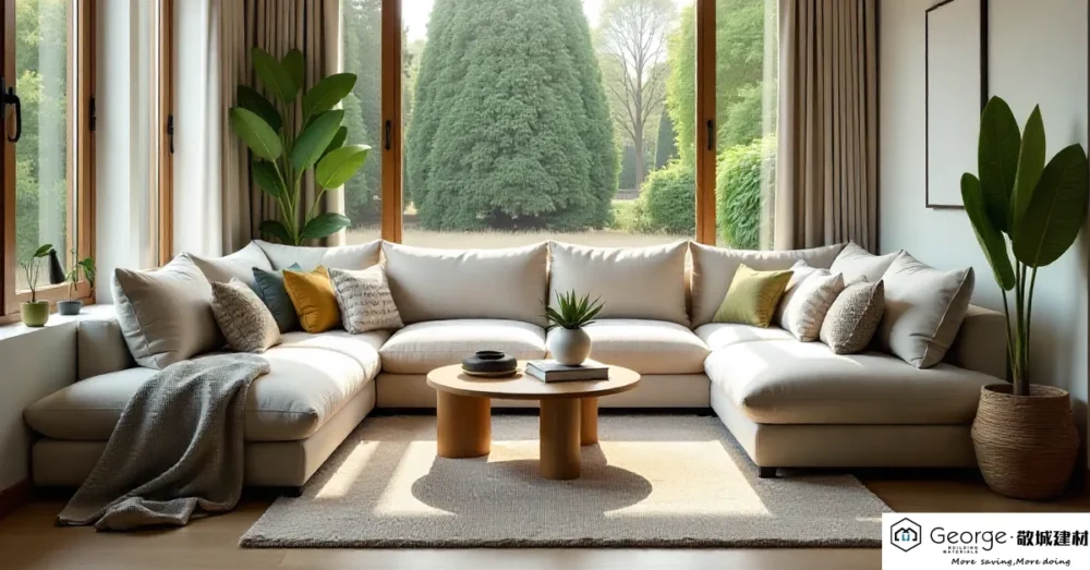 Modern Kenyan Living Room with Corner Sofa