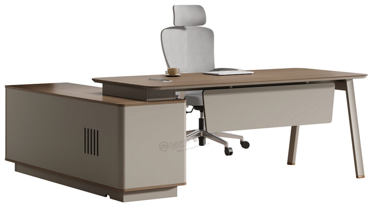 Modern Steel Frame L-Desk-4