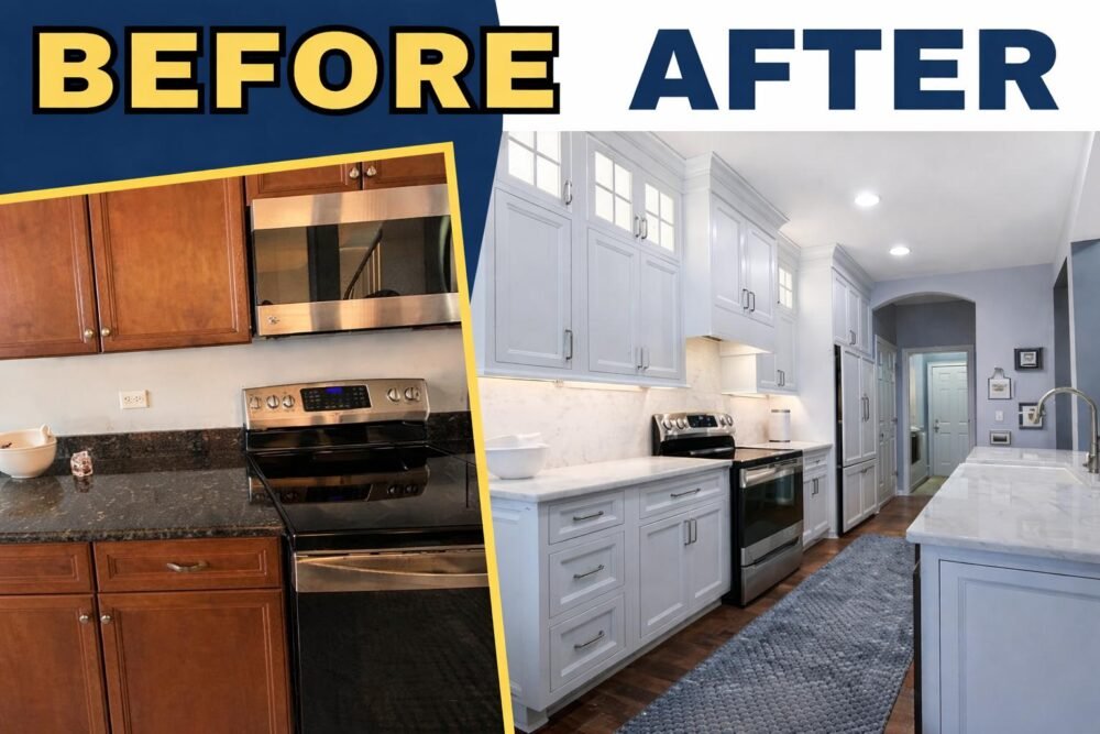 Galley Kitchen Remodel Before After Transformation