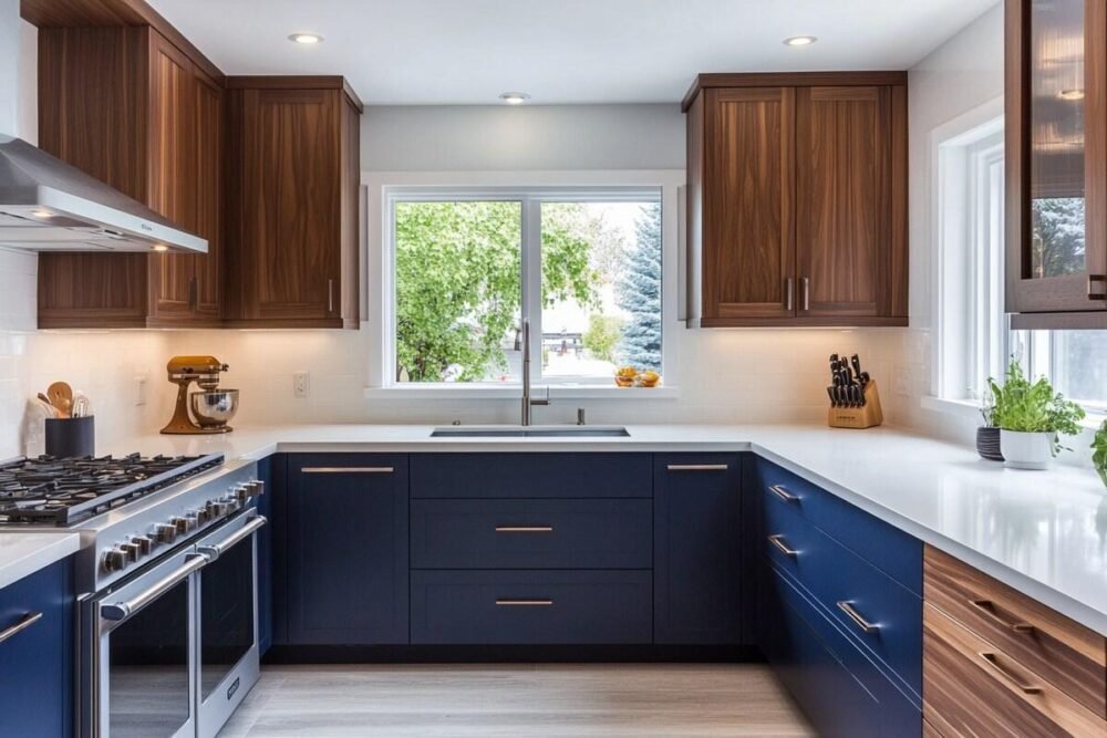 Window Centred U Shaped Kitchen Design