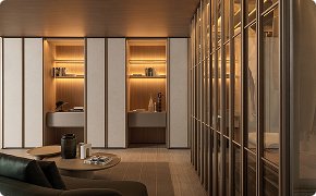 Contemporary Glass Door Wardrobe