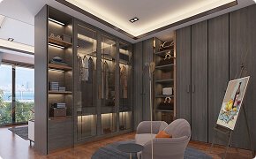 Custom Corner Armoire Space Saving