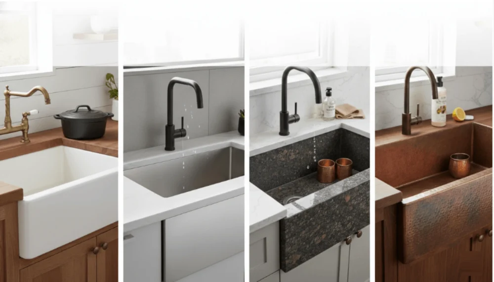 Farmhouse Sink Kitchen Materials