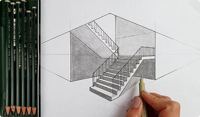 Hand Sketched Staircase Design Concept