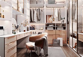 Integrated Closet Dressing Table Vanity
