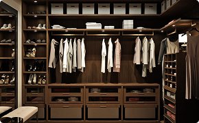 Rustic Natural Wood Closet System