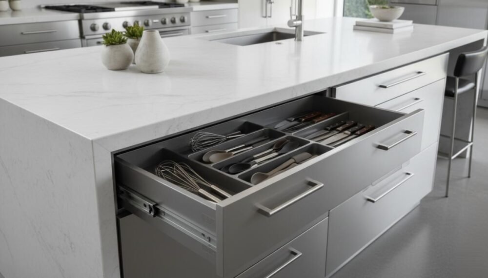 Stainless Steel Kitchen Island Drawers
