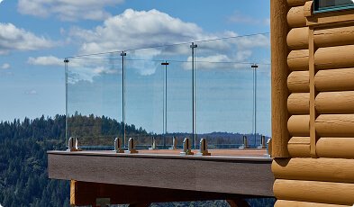 Tropical Resort Outdoor Glass Balcony Railing