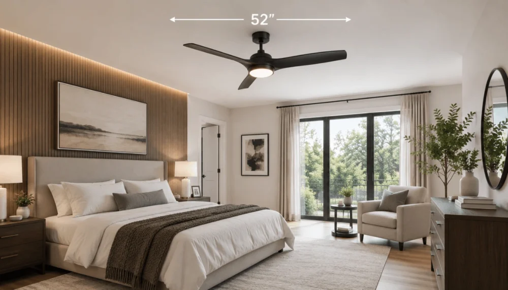 What Size Ceiling Fan For A Bedroom