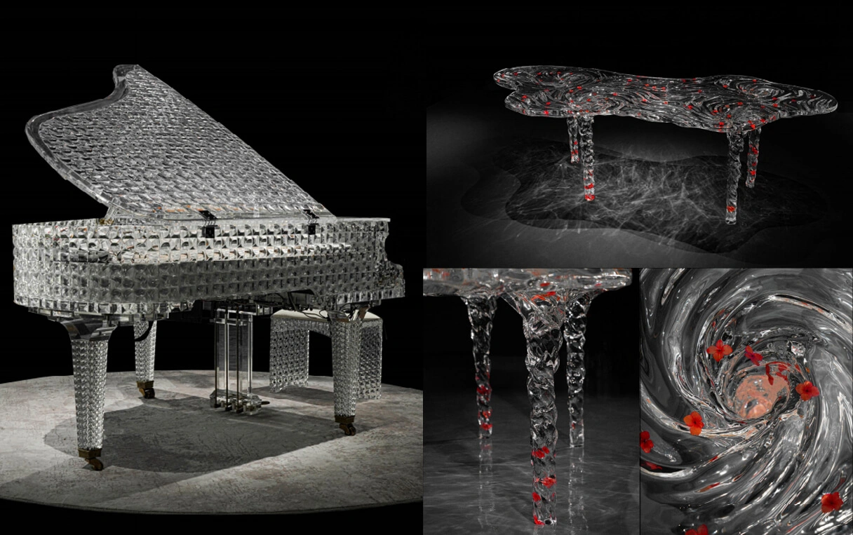 Luxury Crystal Furniture Artistic Crystal Table Home Decor