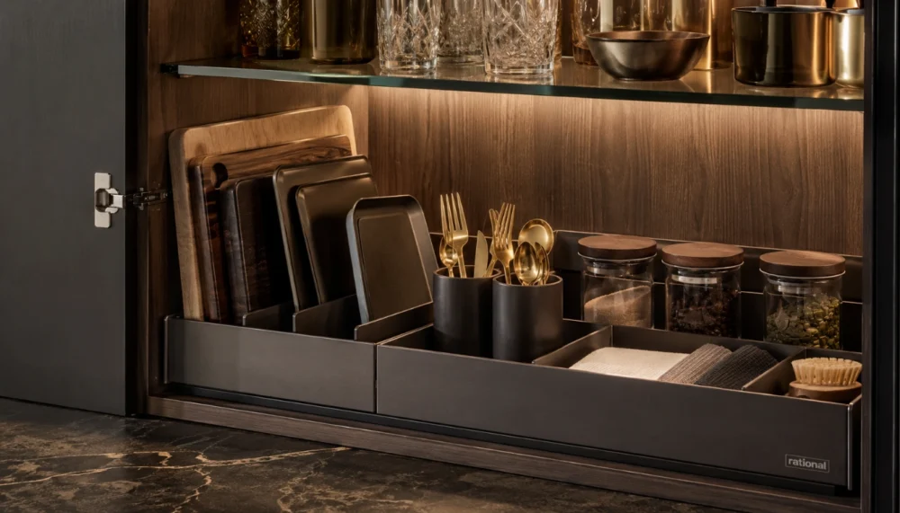 Luxury Kitchen Cabinet Interior Accessories