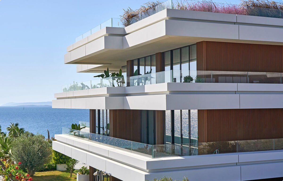 Maldives Resort Outdoor Glass Railing Balcony
