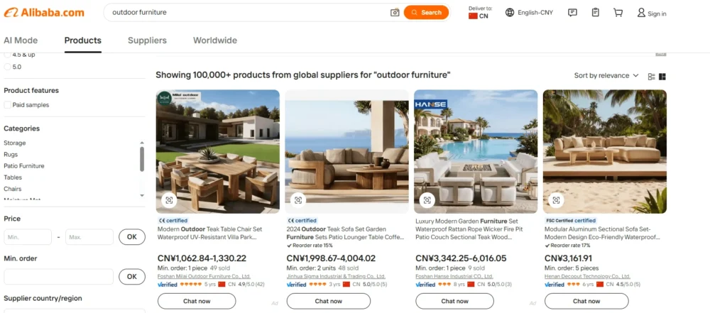 Order Furniture From Alibaba Com