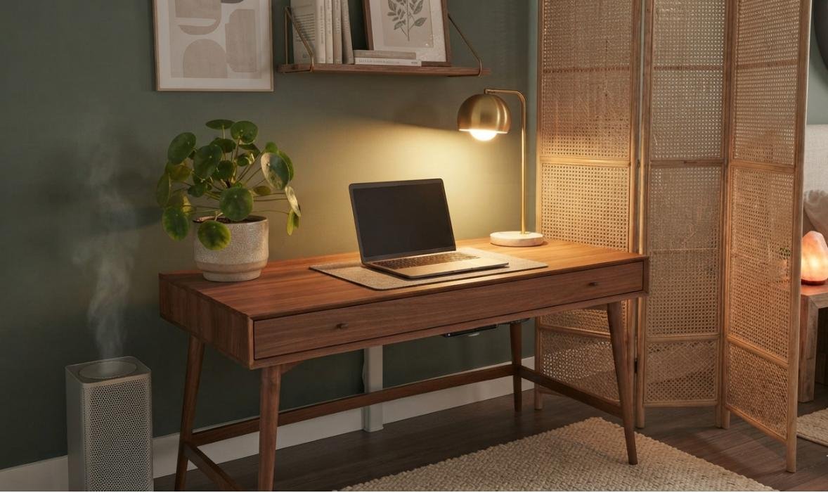 Organized Feng Shui Office Desk