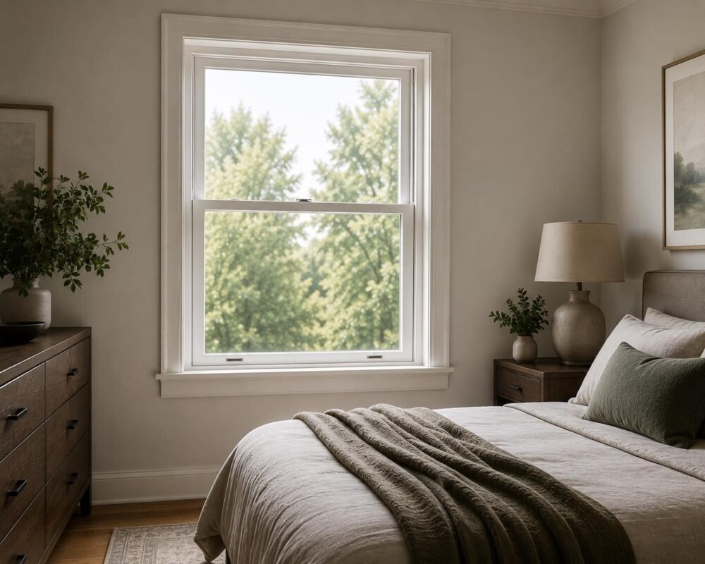 Double Hung Window Bedroom