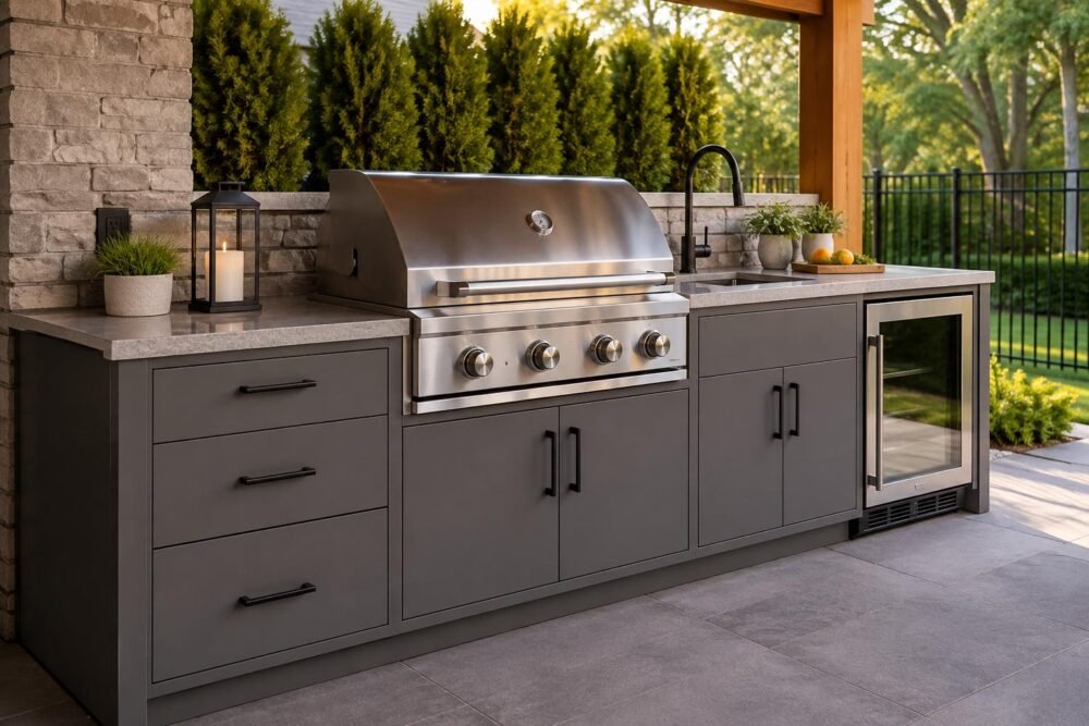 Outdoor Kitchen Prefab Cabinets